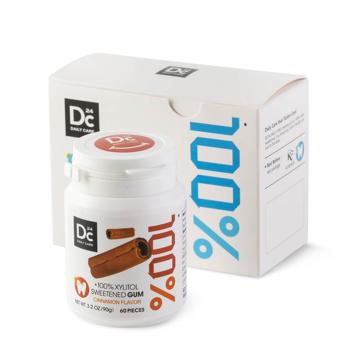 100% Xylitol Sweetened Gum Cinnamon Flavor (pack of 2)
