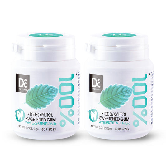 100% Xylitol Sweetened Gum Wintergreen Flavor (pack of 2)