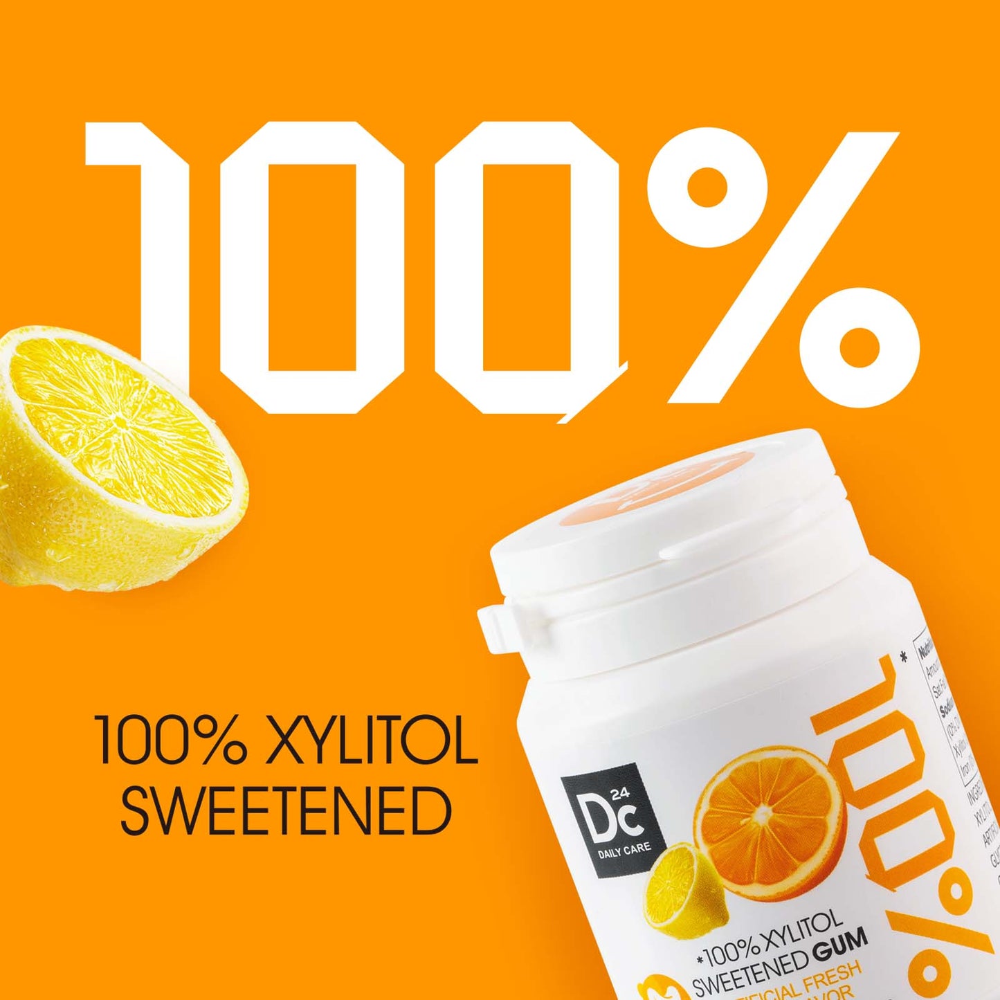 100% Xylitol Sweetened Gum Fresh Fruit Flavor (pack of 2)