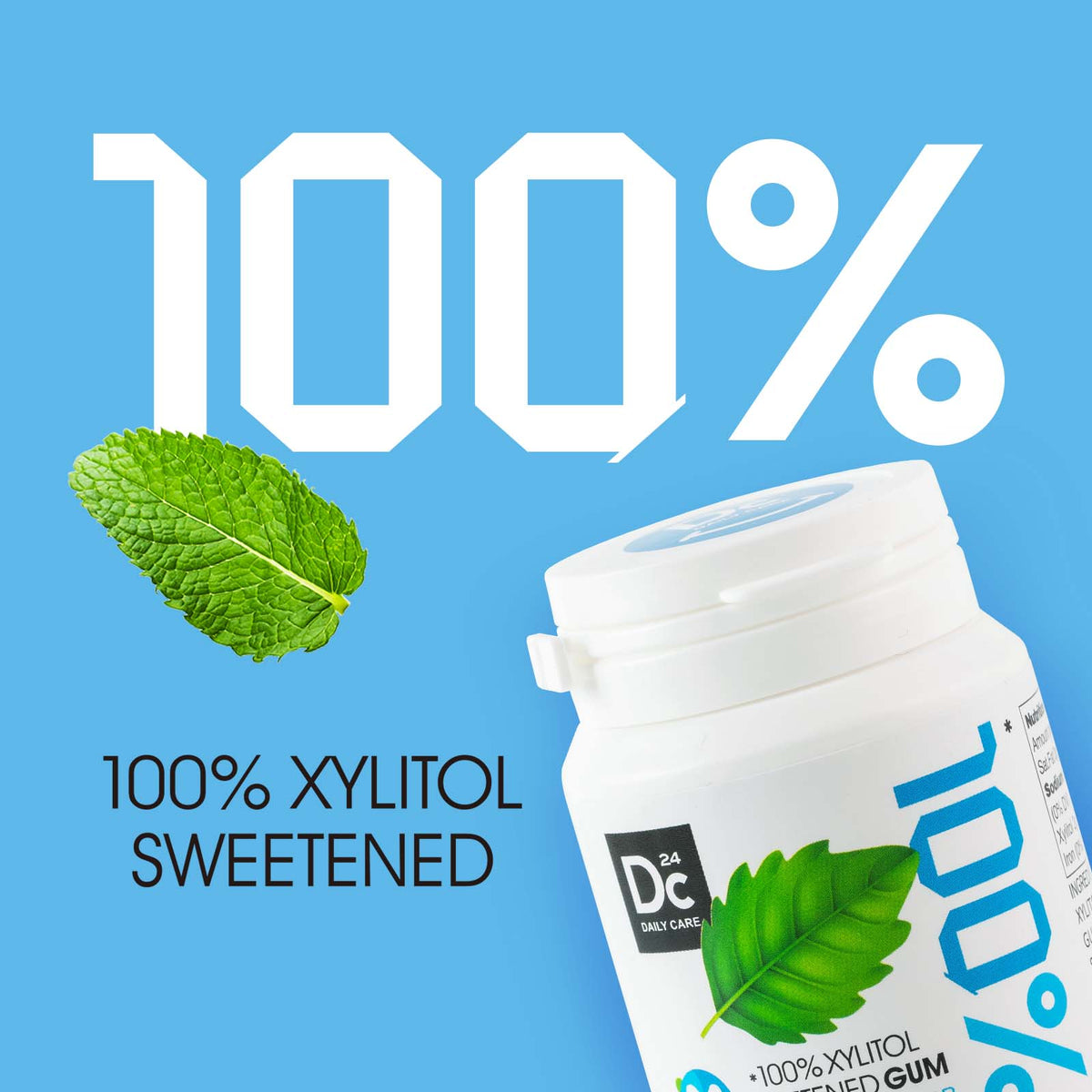 100% Xylitol Sweetened Gum Peppermint Flavor (pack of 2)