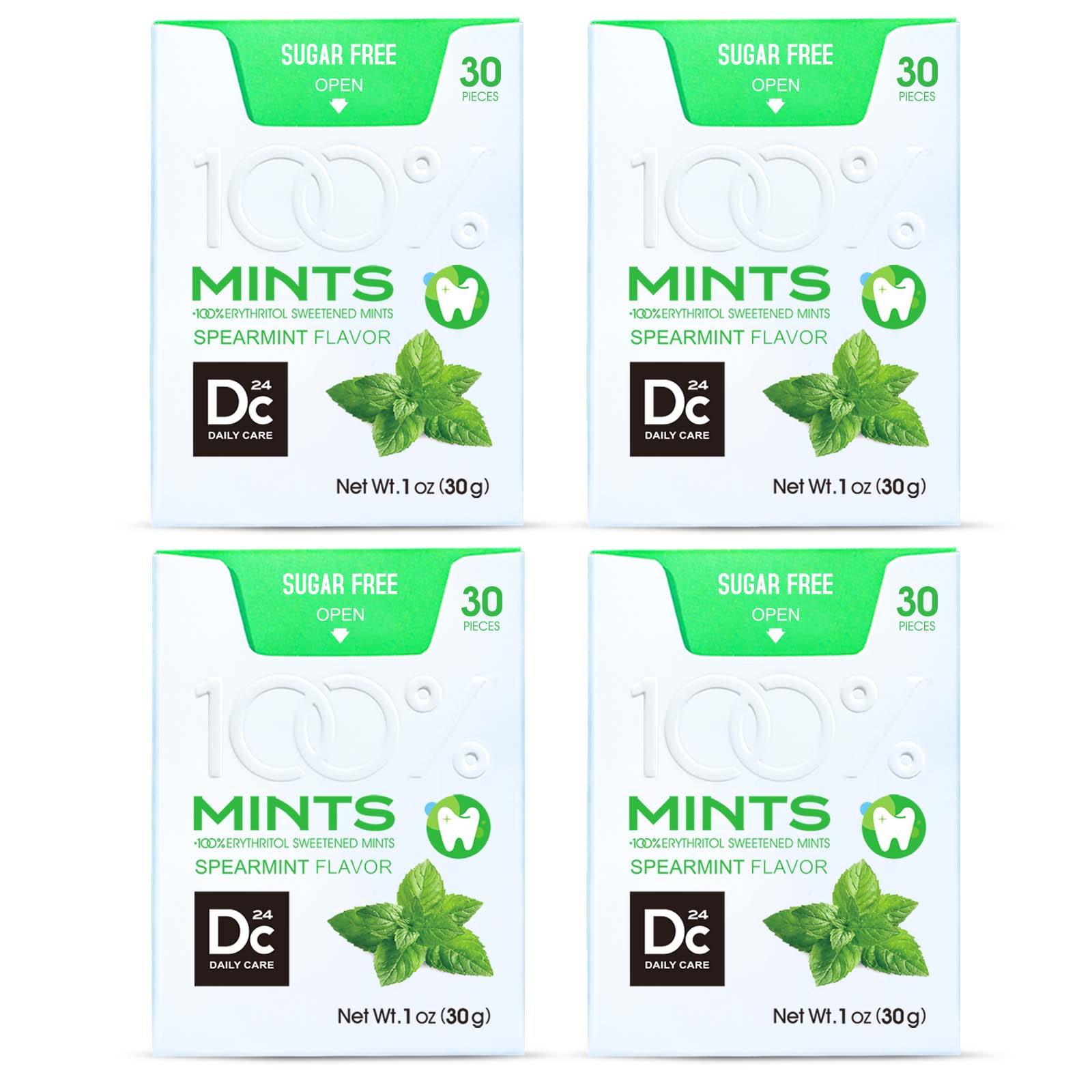 Normal Mints DC24 Daily Care Erythritol Mints-Spearmint (Pack of 4)