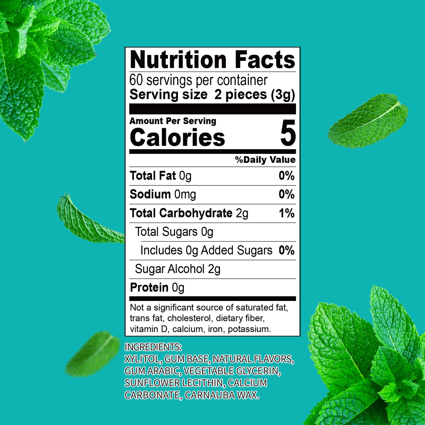 100% Xylitol Sweetened Gum Wintergreen Flavor (pack of 2)