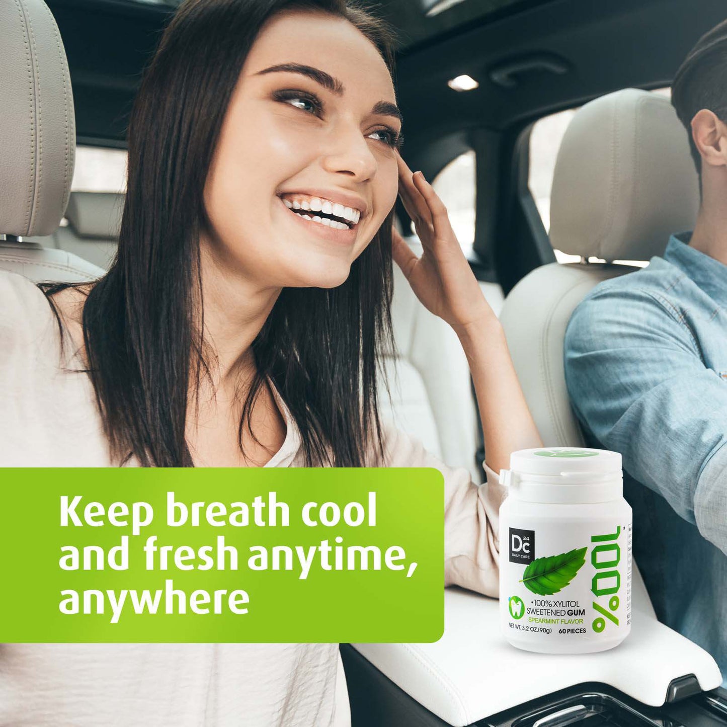 100% Xylitol Sweetened Gum Spearmint Flavor (pack of 2)