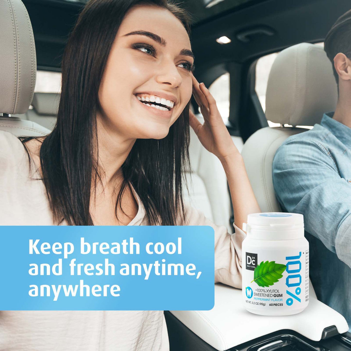 100% Xylitol Sweetened Gum Peppermint Flavor (pack of 2)