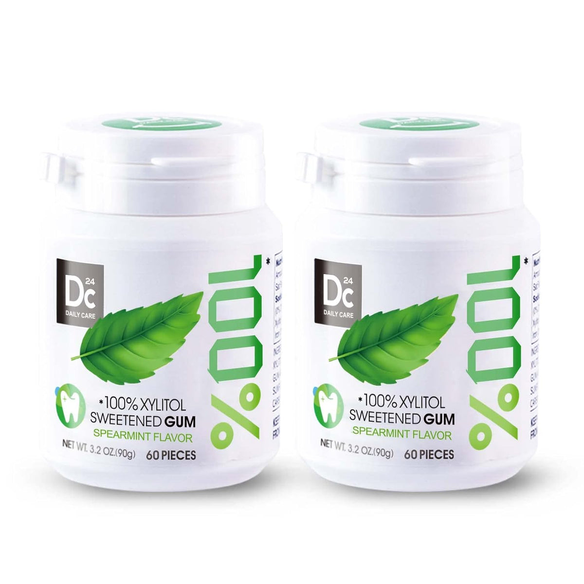 100% Xylitol Sweetened Gum Spearmint Flavor (pack of 2)